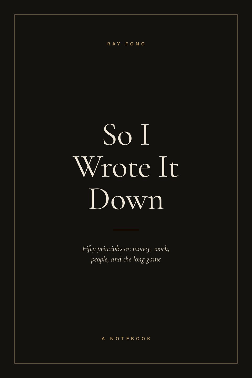 So I Wrote It Down — book cover